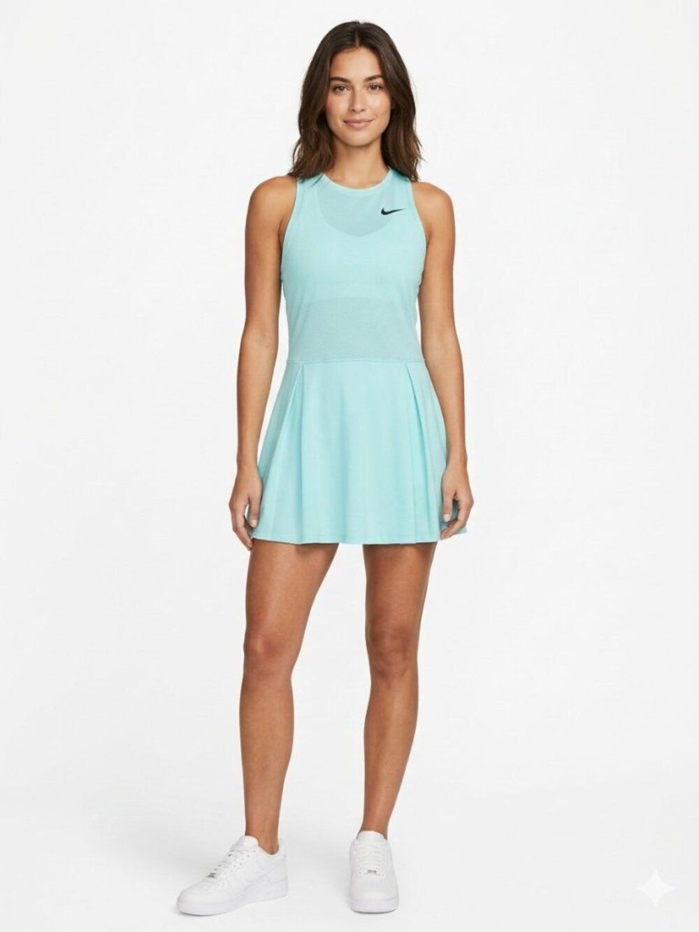 Nike Pale Baby Blue Sleeveless Mini Sport Athletic Dress XS